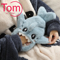 Túi sưởi chườm nóng lạnh nhựa PVC dày, hình cá mập đáng yêu,Túi giữ nhiệt làm ấm tay cho mùa đông