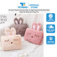 Túi Sưởi Chườm Nóng Sạc Điện Tự Ngắt Tặng Full Phụ Kiện Hình Dáng Gấu Bông Siêu Đáng Yêu Futabao