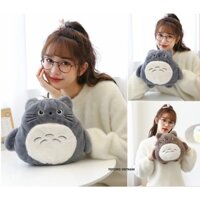 Túi sưởi điện trong gối bông Totoro lông dài mịn cao cấp đa năng