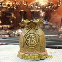 Túi Tài lộc tiền tiết kiệm chiêu tài Túi lộc đựng gạo vàng tiền xu phong thủy trang trí trưng bày quà tặng