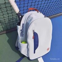 Túi Tennis Ba lô đeo vai 24 kiểu Pháp Mẫu Nam Nữ VỢT CẦU LÔNG lưới đa năng dung tích lớn túi thông dụng màu trắng