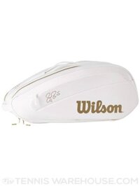 TÚI TENNIS WILSON FEDERER DNA 12 PACK WHITE/GOLD