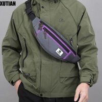 Túi thắt lưng nam XUTIAN, Túi đeo chéo ngực dung tích lớn chống thấm nước, Túi đeo thắt lưng Nylon có thể điều chỉnh chống mài mòn thời trang Túi đeo bụng nam nữ