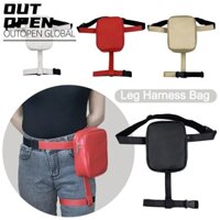 Túi thắt lưng OUTOPEN, Túi đeo thắt lưng dung tích lớn chống thấm nước, Thời trang PU Da đùi Dây nịt chân Ví ngoài trời
