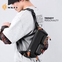 Túi thắt lưng thông thường MKEB, Túi thắt lưng Nylon chống thấm nước đeo chéo, Xu hướng Techwear Style Phong cách đường phố Túi thắt lưng nhiều túi thể thao