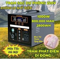 Túi thơm Tặng Trạm Sạc Dự Phòng 220V, Trạm Điện Di Động Pin Dung lượng 800.000 Mah(2800Wh), Bộ Lưu Điện Công suất 1000W