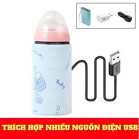 Túi thông minh, hâm, ủ, giữ nhiệt bình sữa luôn 40 độ (cắm dây bằng USB máy tính, sạc dự phòng)