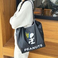 Túi Thu Đông 2024 Snoopy Túi Xách Da Dung Tích Lớn Đeo Ngang Có Thể Gập Lại Túi Đeo Vai Di Động
