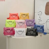 Túi Tote Chữ DWAYNE, Túi Đeo Vai PVC Dung Tích Lớn Chống Nước, Túi Bên Trong Nhẹ Thời Trang Tay Cầm Thoải Mái Túi Xách Nhựa Trong Suốt Ngoài Trời