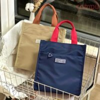 Túi Tote COMPU, Túi Đựng Hộp Cơm Trưa Màu Trơn, Dung Tích Lớn Thời Trang Có Dây Kéo Túi Vải Làm Việc