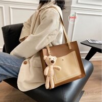 Túi tote da Aneebags túi xách nữ công sở to đeo vai trơn đẹp đi học giá rẻ có khóa đựng quần áo giấy A4 dọc