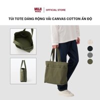 Túi Tote Dáng Rộng Vải Canvas Cotton Ấn Độ MUJI