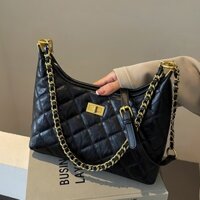 Túi tote dây xích Chanel phong cách vintage cho phụ nữ 2025, túi đeo chéo đa năng mới cho người đi làm, túi đeo vai đơn