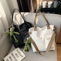 Túi tote đeo chéo vải canvas đeo vai ulzzang hàn quốc xinh xắn [Deal 1K]