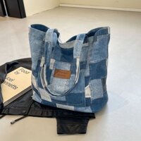 Túi Tote Đeo Vai Nữ Vải Jean, Túi Xách Jean Phong Cách Độc Đáo