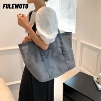 Túi Tote Đi Biển FILEWOTO, Túi Bơi Du Lịch Lưới Dung Tích Lớn, Túi Bảo Quản Đồ Vệ Sinh Chống Thấm Nước Nhiều Túi Di Động