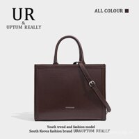 Túi tote đơn giản cổ điển thích hợp, cặp cao cấp, túi đeo chéo một bên vai đi lại dung tích lớn cho học sinh đến lớp