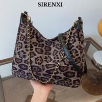 Túi Tote in họa tiết da báo SIRENXI, Túi đeo vai phổ biến dung tích lớn, Túi xách khí chất hợp thời trang