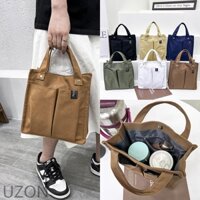 Túi tote khâu màu trơn mùa xuân hè / túi đựng hộp cơm trưa sinh viên / túi tote ăn trưa / túi vải tiện ích