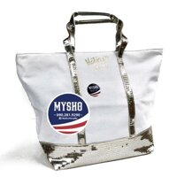 Túi tote kim tuyến Victoria's Secret USA, có khoá kéo