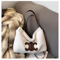 Túi tote lông cừu  trending suze 40cm vừa laptop nhỏ, ipad