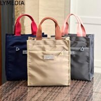 Túi Tote LYMEDIA, màu trơn có dây kéo Túi đựng hộp cơm trưa, Túi xách nhiều túi dung tích lớn bằng vải Canvas