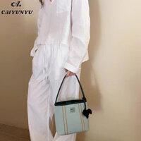 Túi tote màu xanh lá cây tươi CAIYU dành cho nữ đi làm túi xách đơn giản