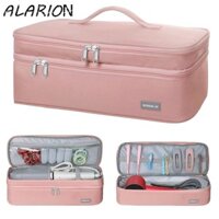 Túi Tote Máy Sấy Tóc Di Động ALARION, Hộp Đựng Sắt Uốn Dung Tích Lớn 2 Lớp, Chuyên Nghiệp Đa Năng Cầm Tay Chống Thấm Nước Dụng Cụ Tổ Chức Nữ