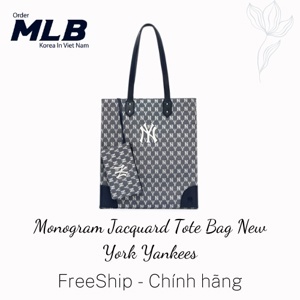 Túi tote MLB Monogram Jacquard Shopper Bag New York Yankees 3AORL031N