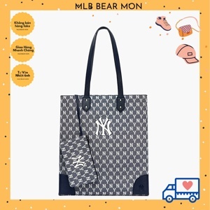 Túi tote MLB Monogram Jacquard Shopper Bag New York Yankees 3AORL031N