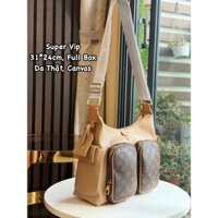 Túi Tote Nam Nữ LV Hobo Cargo Size 31 Da Thật Full Box (Nhắn trước kiểm kho)