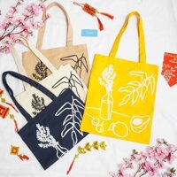 Túi tote Nữ canvas hình tĩnh vật Ovan.vn TB2671