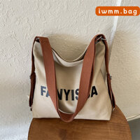 Túi tote nữ lớn, ba lô vải canvas, túi đeo vai, túi xách Hàn Quốc, thời trang giản dị, giá rẻ cho sinh viên