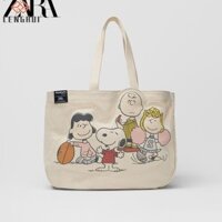 Túi Tote Peanuts Snoopy Túi xách đeo vai dung tích lớn