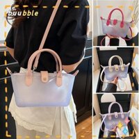 Túi Tote thạch BUUBBLE, Túi đeo vai trong suốt PVC, Túi đeo chéo dây kéo màu kẹo Mini