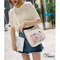 Túi tote vải bố đeo chéo TX08