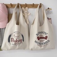 Túi Tote Vải Canvas Dạng Bầu BÁNH BAKERY Có Túi Con Thời Trang Ulzzang Hàn Quốc HOT TREND MTT0093