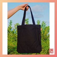 Túi tote vải canvas trơn, chất liệu cao cấp màu đen