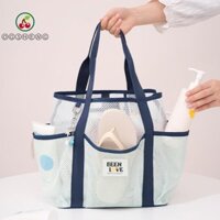 Túi Tote vệ sinh ERZAP, Túi đi biển lưới cầm tay thoáng khí di động, Túi xách bơi lội có thể gập lại nhanh khô dung tích lớn di động để tắm