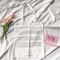 Túi totebag chữ tiếng anh - sẵn 1