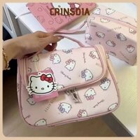 Túi trang điểm CRINSDIA Hello Kitty du lịch Túi trang điểm di động dung tích lớn