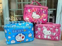TÚI TRANG ĐIỂM MAKE UP, NAIL, SON PHẤN HELLO KITTY - DORAEMON