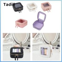 Túi trang điểm nhỏ Mini có dây kéo vàng cho xe hơi Túi đựng mỹ phẩm trong suốt