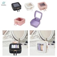 Túi trang điểm nhỏ Mini có dây kéo vàng cho xe hơi Túi đựng mỹ phẩm trong suốt