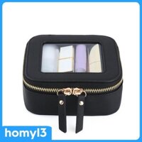 Túi trang điểm nhỏ Mini có dây kéo vàng cho xe hơi Túi đựng mỹ phẩm trong suốt
