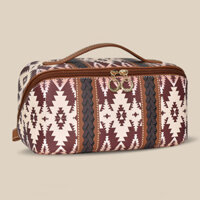 Túi Trang Điểm Nữ Phong Cách Boho Túi Đựng Mỹ Phẩm Da PU Túi Vệ Sinh Du Lịch