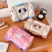 Túi trang điểm thời trang cho phụ nữ, sức chứa lớn, di động, tổ chức đồ vệ sinh đa chức năng, màu kẹo, túi clutch đơn giản