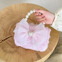 Túi Trẻ Em Bé Gái Công Chúa Dễ Thương Túi Đeo Ngang Influencer Cô Gái Ngọc Trai Túi Xách Phong Cách Chanel Dây Xích Túi Đeo Vai dengjin2.my20250323