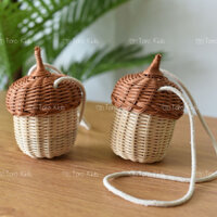 Túi trẻ em, túi cói hạt dẻ dễ thương kích thước 7*10 cho bé trai, bé gái. Toro Kids