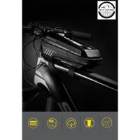 Túi treo khung sườn xe đạp hộp cứng Wild Man E5 chống nước vân carbon